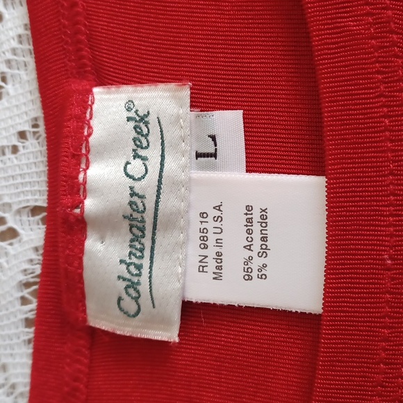 Coldwater Creek Ruby Red Travel Knit Dress - Size Large - Picture 5 of 8